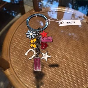 Coach bag floral charm